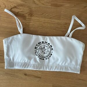 Gymshark Legacy white bandeau bra size small